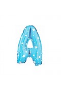 Alphabet Blue Stars Foil Balloon